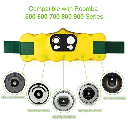 Powerextra 4.0Ah 14.4V Replacement Battery Compatible With Roomba R3 500 600 700 800 900 Series 500 510 531 535 540 550 552 560 570 580 595 620 650 660 700 760 770 780 790 800 870 900 #TOP3