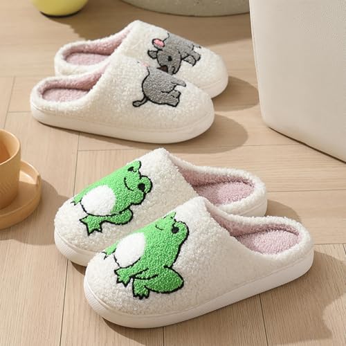 Image of Slippers for Women Men Fuzzy Memory Foam Slipper Fluffy Winter Soft Warm Slip On House Shoes