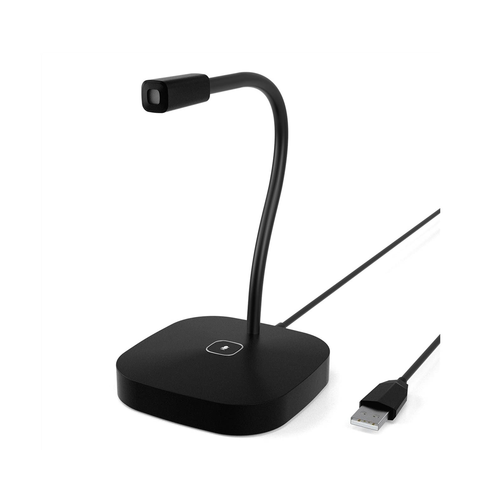 Microfono USB, microfono da gioco Plug & Play, microfono per streaming con pulsante muto, ideale per giochi, riunioni (nero)