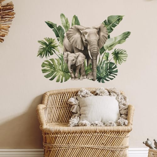 Vinilo Decorativo Elefantes Acuarela para Decoración Infantil miniatura 6