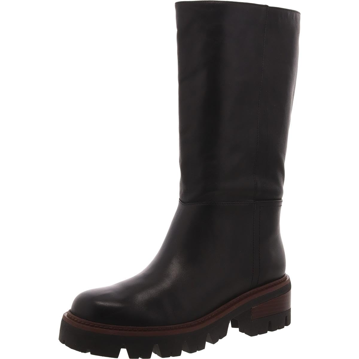 Arezzo Womens Bailey Mid Tractor Boots