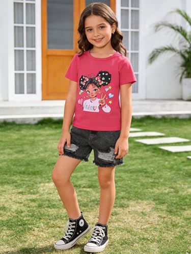 Image of Kids Toddler Girls Summer Clothes Leopard Butterfly Print T-Shirt + Belted Denim Jeans Shorts 3PCS Outfits