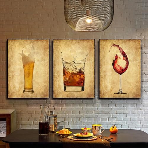 Peinture sur toile impression d'art affiche nordique vintage pour décoration murale