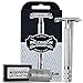 Wilkinson Sword Classic Vintage hochwertiger Rasierhobel inkl. 5 Doppelklingen aus Vollmetall - Für eine besonders exakte und schonende Rasur, Silber, 1 Stück (1er Pack)