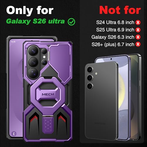Image of TONGATE for Samsung Galaxy S26 Ultra Case with Magnetic Stand, Purple