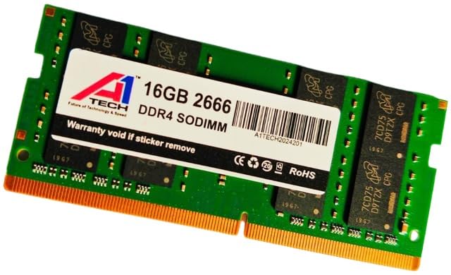 Image of 16GB 2666MHz SO-DIMM DDR4 Laptop Memory, Single RAM Module, Supports Intel Support, Fast Data Transfer, Enhanced Efficiency, A1TECH2024201 (5 Year Warranty)