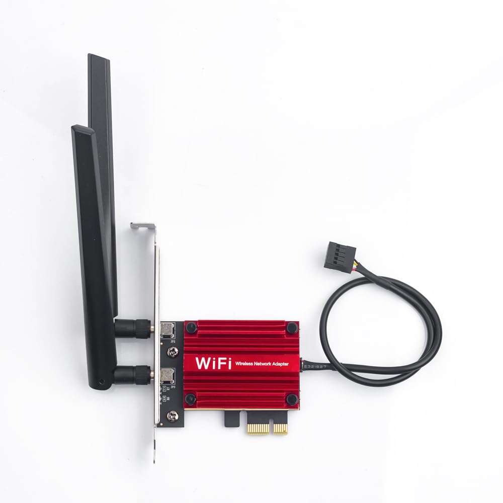 AX200 WiFi 6 PCI-E Carte WiFi (AX3000) Bureau WiFi BT5.2 PCIe Gaming Wireless Network Adapter 3000Mbps 802.11AX AX200 Dual Band MU-MIMO pour PC Windows 10/11
