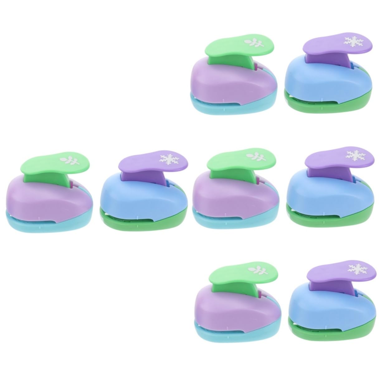 Uonlytech 4 Set Puncher Per Carta Fustellatrice Diy Puncher Portatile Per Scrapbooking E Attività Casual 2 Pezzi*4