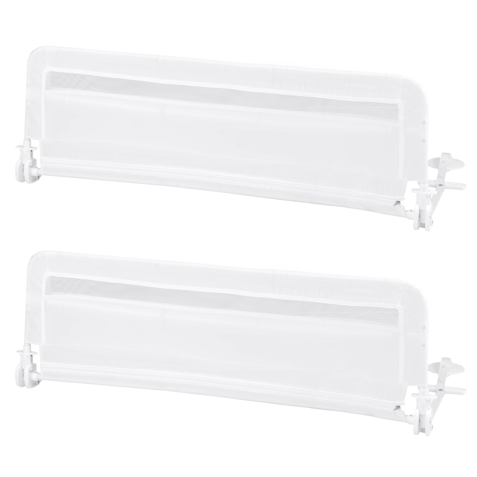 LIFEZEAL Barrera de Seguridad para Cama Infantil Plegable (Blanco)