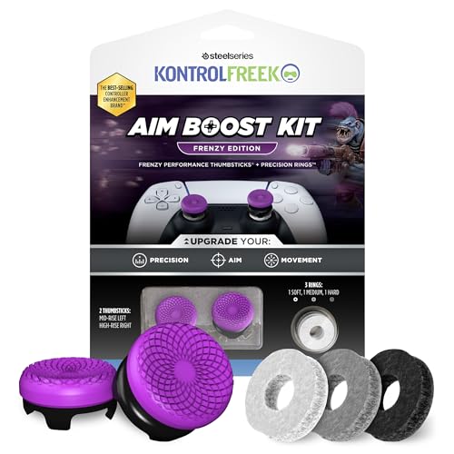 Image of KontrolFreek Aim Boost Kit for PlayStation 5 (PS5) and PlayStation 4 (PS4) Controller | Includes Performance Thumbsticks and Precision Rings | Frenzy Edition