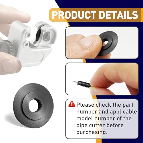 Image of 5-Pack Replacement Blades for 41317 E-3469 Tubing Cutter Spare Wheel Blade, Compatible with RIDGID Tubing Cutter Models 101 103 104 117 118 150 151 152 153 205 Copper Pipe Cutter