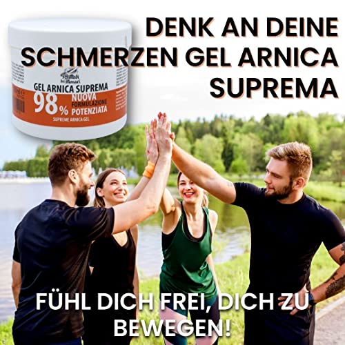 Arnika Gel für Pferde für den menschlichen Gebrauch 98% 500 ml mit Lavendel Extrakt, Minze, Gaultheria-Öl und Vitamin E, Arnika-Creme mit wohltuender Wirkung auf Muskeln, 100% Italienisch - Image 6