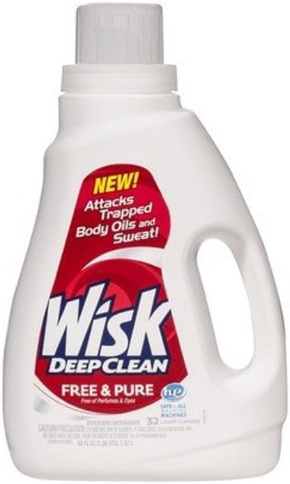 Wisk Deep Clean Liquid Laundry Detergent, Free & Pure, 50 Ounces