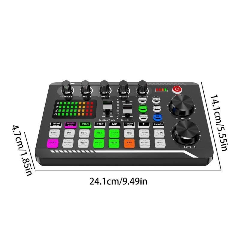 Controlador de DJ, Mesa mezcladora profesional con cambiador de voz, equipo for hacer música, Podcast
