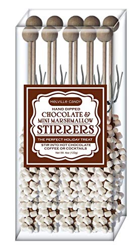 Melville Candy Hot Chocolate Stirrers (Marshmallow Choco 10)