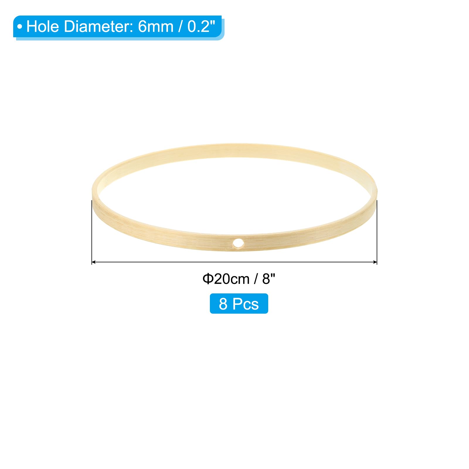 PATIKIL 8 Inch Bamboo Macrame Hoop - Image 2