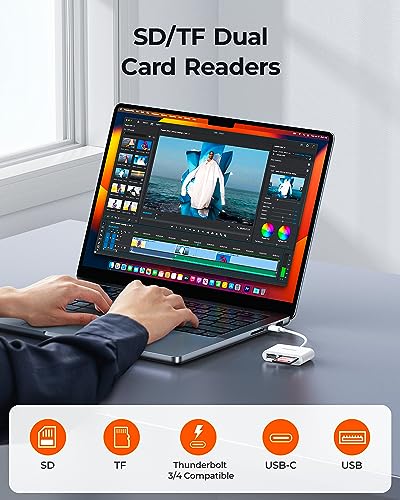 RayCue USB C SD Card Reader, USB C to SD Card for iPad/Mac/Laptop - Image 4