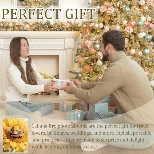 Álbum de fotos Sunflower Bee para 36 fotos de 4x6 pulgadas, regalo para amantes de las abejas, álbum pequeño con abeja leyendo periódico, recuerdo y regalo ideal para familia, aniversario, viajes o vacaciones miniatura 6