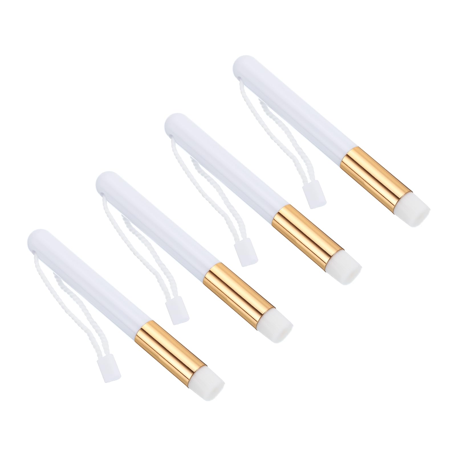 PATIKIL Ink Blending Brushes Mini for Card Making 4 Pcs Small Ink Painting Blending Brushes Tool for Craft Drawing Stamping DIY White Golden