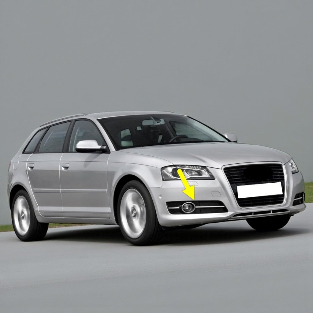 Sağ Sis Farı Kapağı Parlak Krom 8P0807682J Audi A3 Sportback ile uyumlu 2009-2012