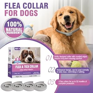 Flea Collar for Dogs 4 Pack Flea and Tick Collar for Dogs 8 Months Long-Term Protection Natural Tick Collar for Dogs Waterproof Adjustable Size Dog Flea Collar Suitable for Small Medium and Large Dog Flea Collar for Dogs 4 Pack Flea and Tick Collar for Dogs 8 Months Long-Term Protection Natural Tick Collar for Dogs Waterproof Adjustable Size Dog Flea Collar Suitable for Small Medium and Large Dog