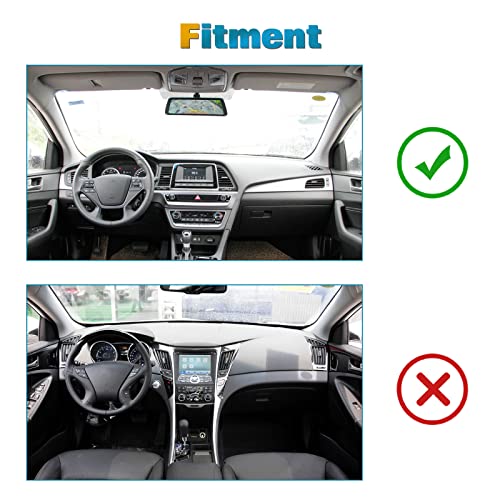 Xotic Tech Center Console Dashboard Mat Pre-Cut Non-Slip Sunshield Sun Glare Protector Dash Carpet Pad Black Cover Compatible With Hyundai Sonata 2015-2019 #TOP3