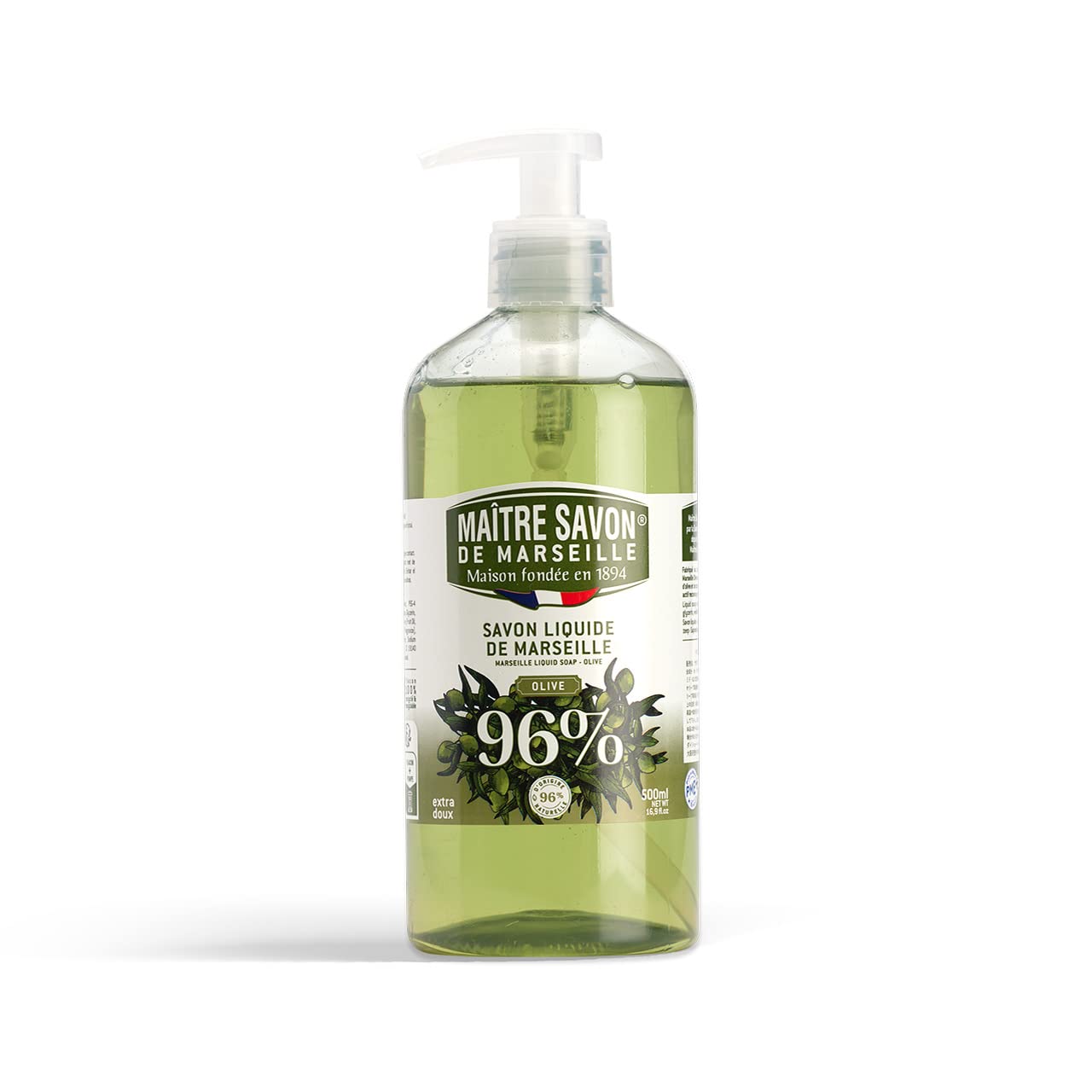 Maître Savon de Marseille Mydło Marsylia Oliwkowy Płyn 500ml