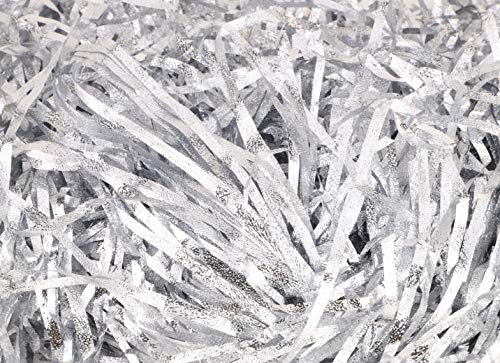 Toyland® Silver Christmas Shredded Glitter Tissue Perfect For Party Bags, Birthday & Christmas Presents