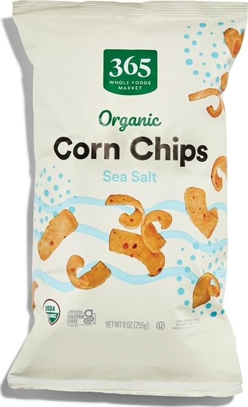 365 by Whole Foods Market, Organic Sea Salt Corn Chips, Vegan, Gluten-Free, 9 Ounce (Pack of 2) image 4
