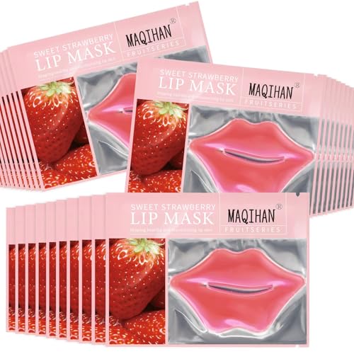 MAQIHAN 30PCS Moisturizing Lip Mask - Pink Lip Patches for Spa Daily Labial Masks Skincare Hydrating...