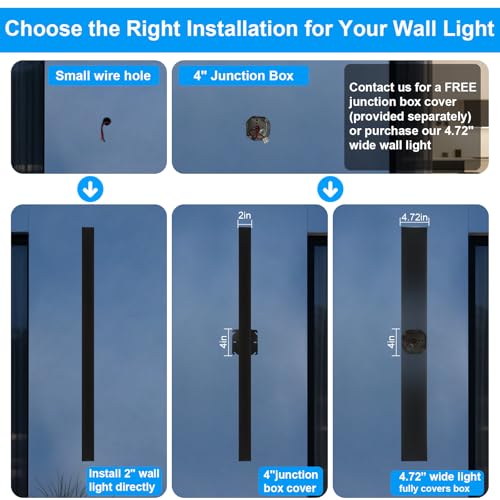 Image of Outdoor Wall Lights for House - 92.5inch Modern Outdoor Wall Light Fixture Long Strip Wall Sconce, Ip65 Waterproof Exterior Wall Mount Outside Garage Lights for Living Room, Porch