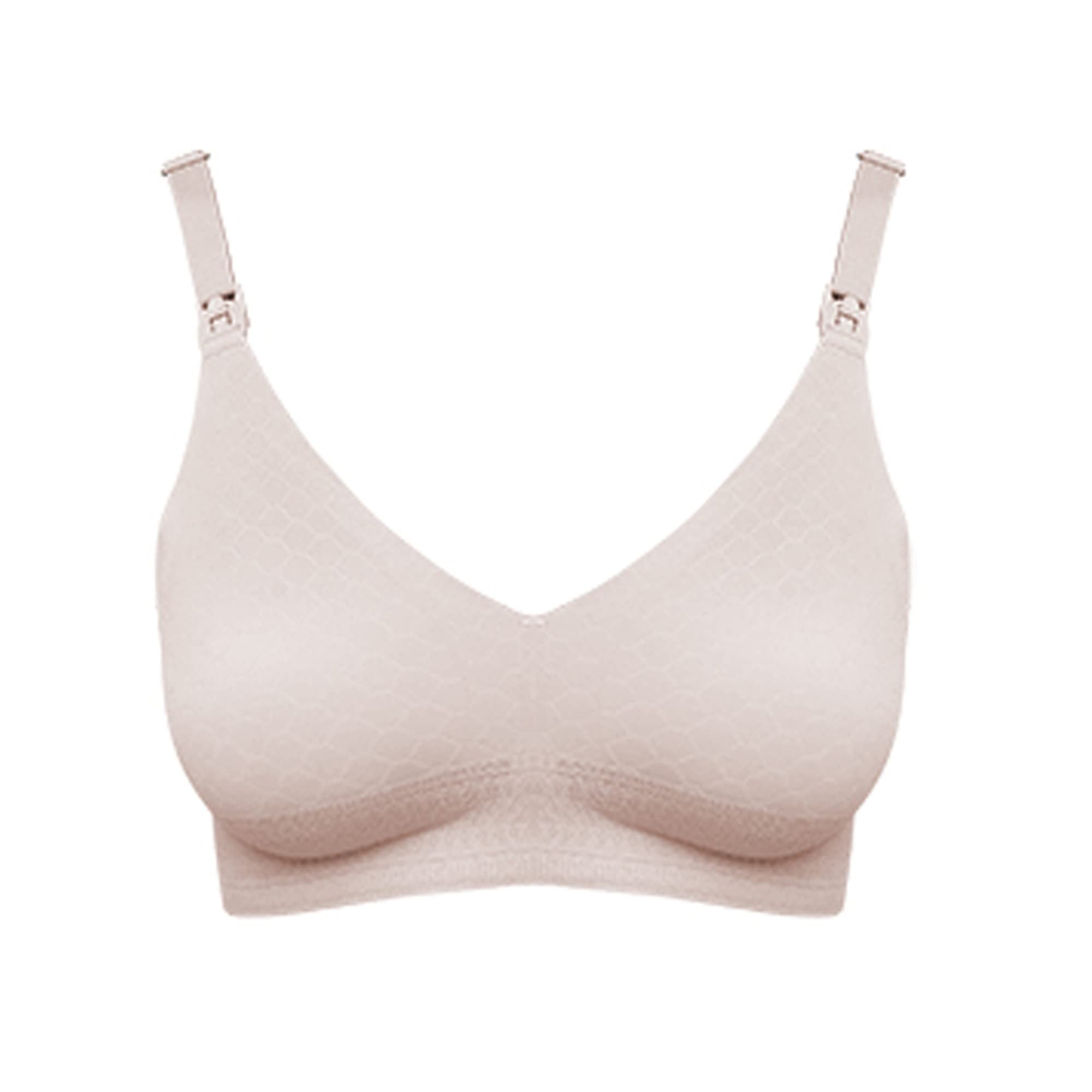 Reggiseno da allattamento da donna, con clip verso il basso, con scollo a V profondo, supporto per allattamento al seno maternità e allattamento sportivo (Colore: tono della pelle, taglia: Large)
