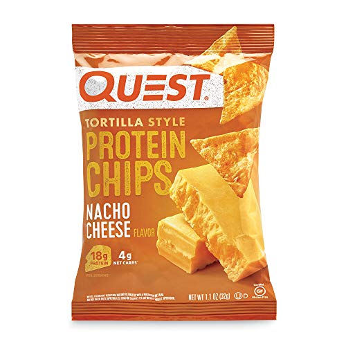 Quest Nutrition Tortilla Style Protein Chips - Nacho Cheese - 8 Bags