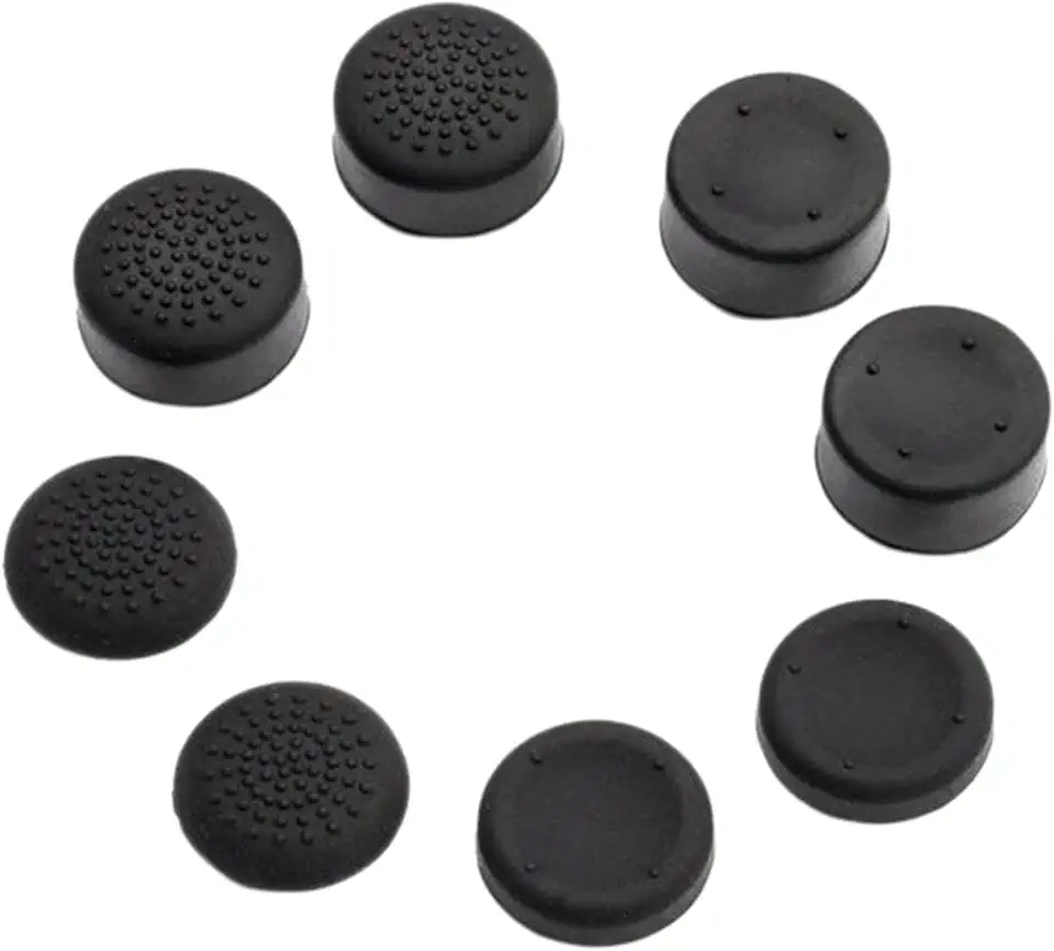 Generic Pacote de 8 pcs Controlador Analógico Levantadas Antislip Controlador Thumbsticks Joystick Thumb Vara Grips Cap Capa para PS4 (Preto)