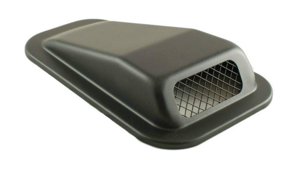 BRITPART AIR INTAKE TOP WING BLACK STEEL RIGHT HAND/PASSENGER SIDE COMPATIBLE WITH LAND ROVER DEFENDER, PART # DA4001