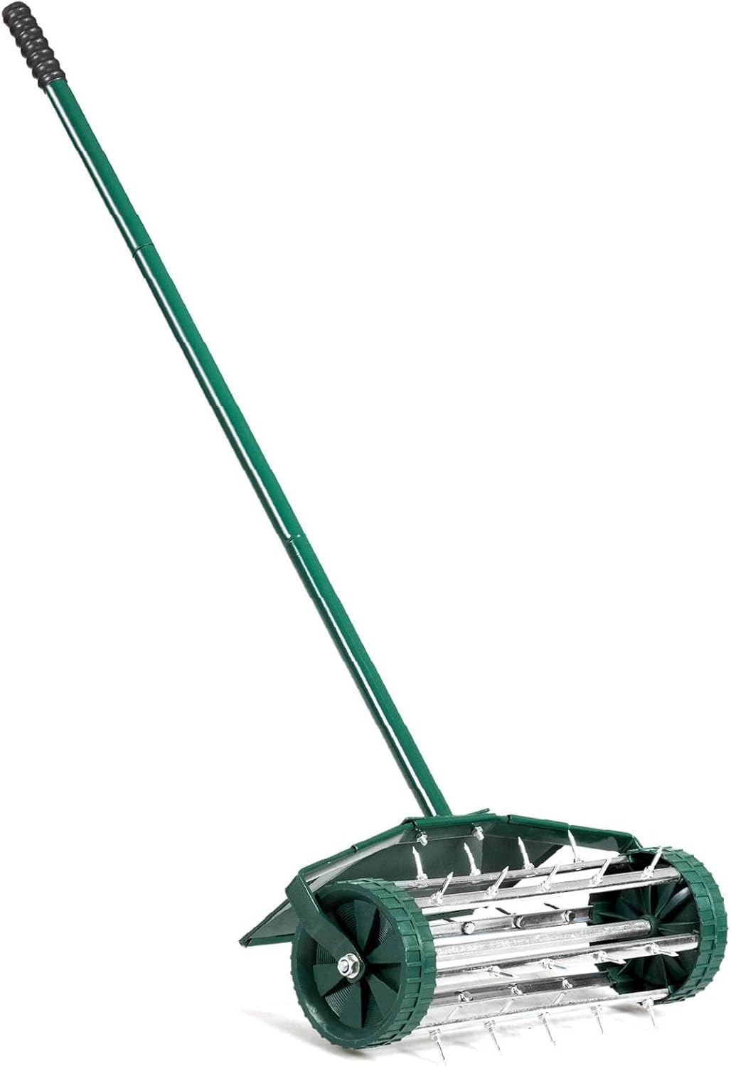 Happytools Rolling Lawn Aerator, Grass Dethatching Manual