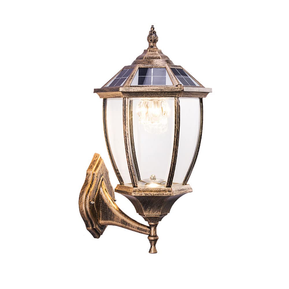 Applique extérieure vintage étanche IP65 en finition noire et bronze patiné