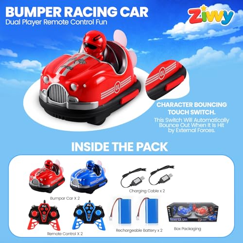 Image of Remote Control Bumper Car Toy for Two Players | 2.4GHz RC Bumper Car | High-Speed Racing Toy | USB Rechargeable | Fun Battle Game | Birthday Gift for Boys & Girls