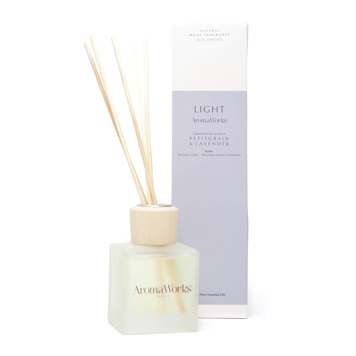 AromaWorks Light Reed Diffuser 100ml, Petitgrain & Lavender