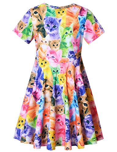 Unicorn Dresses for Girls Summer Swing Short Sleeve Casual Clothes for Kids2