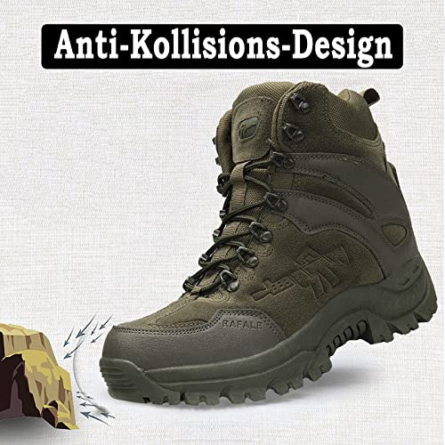 Laarzen voor heren, tactische militaire laarzen, army combat boots, patrol tactische inzetlaarzen met ritssluiting, slijtvast, antislip, outdoor, trekkingschoenen - Image 7