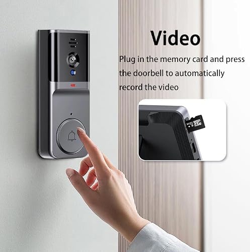 TKMARS Doorbell Camera Wireless No Subscription Video Doorbell, Two-Way Intercom, 1080P Video, 4.3” Screen, 120° Angle, No APP, No WiFi