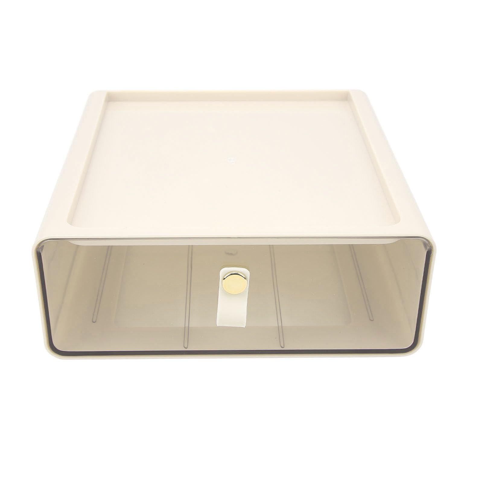 Cocoarm Cassetto Portaoggetti Trasparente Cassetto Trasparente da Tavolo in PET Organizzatore Impilabile di Grande capacità con Telaio Rinforzato per Ufficio Dormitorio Studentesco Clinica Domestica