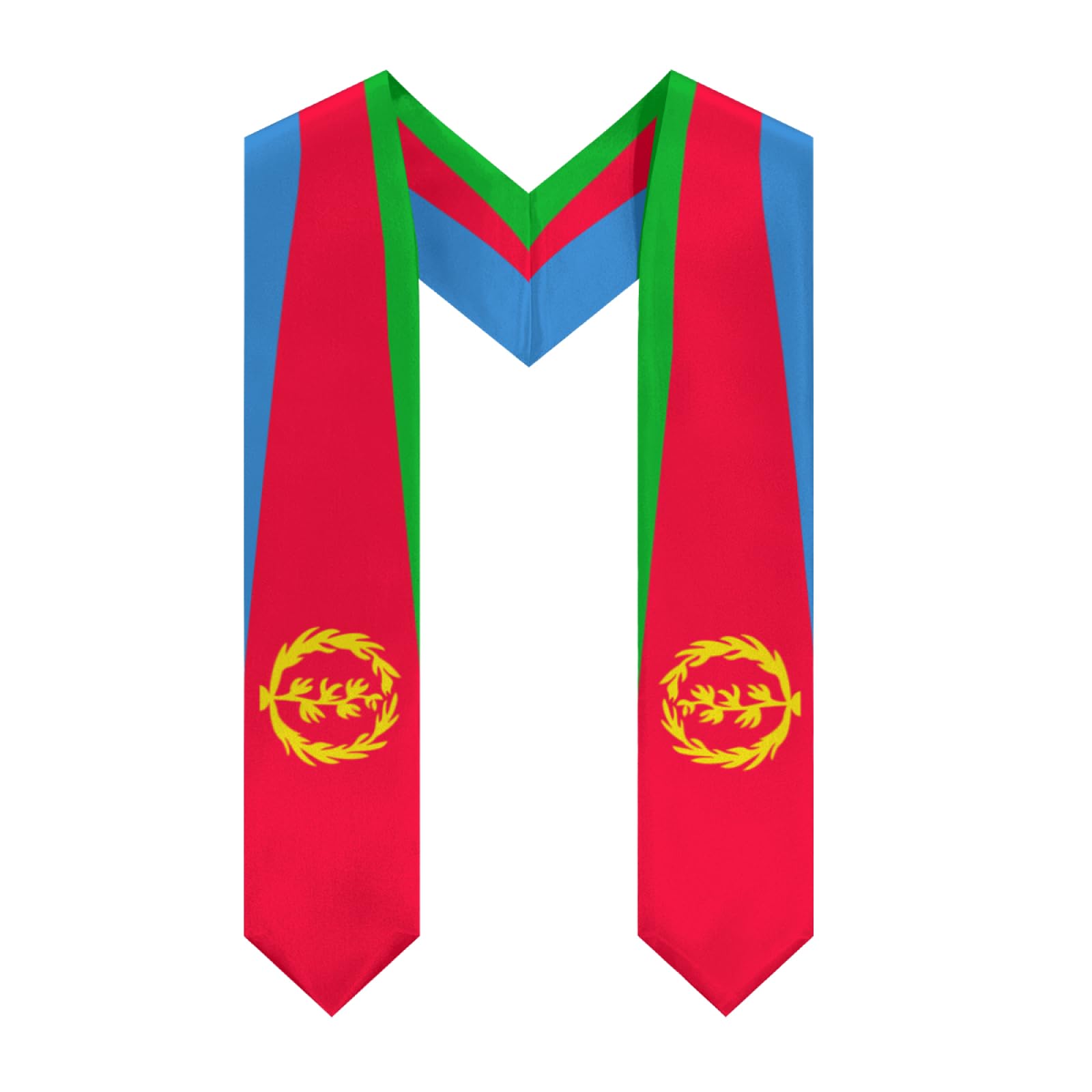 Ahdyr Unisex Eritrea Eritrean Flag Graduation Stoles Shawl Sash Lightweight Scraf For Study Aboard Graduation's Day Gift