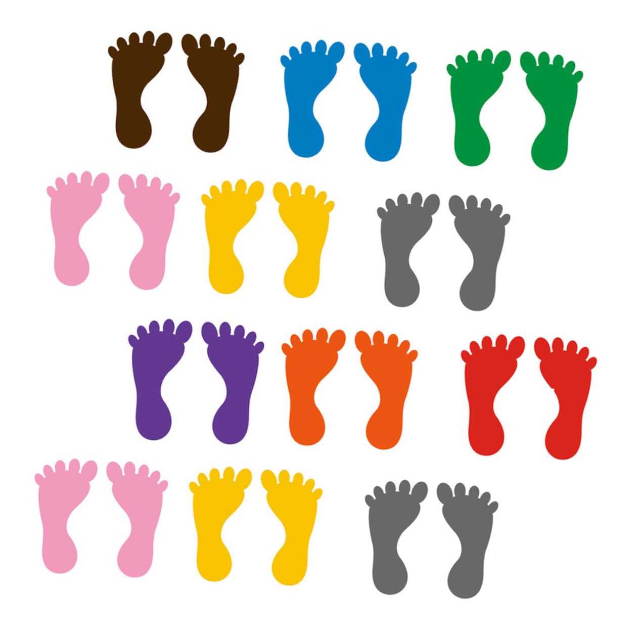 MAGICLULU Floor Stickers 12 Pairs Footprint Stickers Decor Alfombra Flooring Nursery Floor Sticker Feet Footprint Floor Decorations Pvc Floor Decals Footprint Stickers Confetti Paper