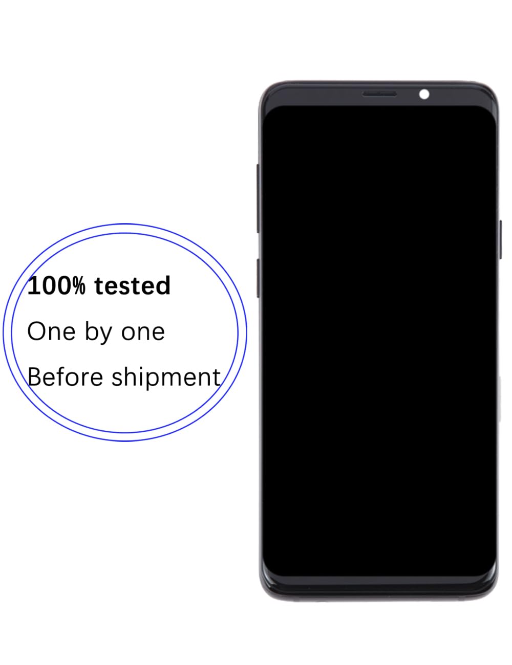 Display di ricambio per Samsung Galaxy S9 Plus S9+ LCD TFT G965F G965U G965 Display Touch Digitizer Assembly Kit parti di riparazione (nero con cornice, senza impronte digitali, non curvo Screen)