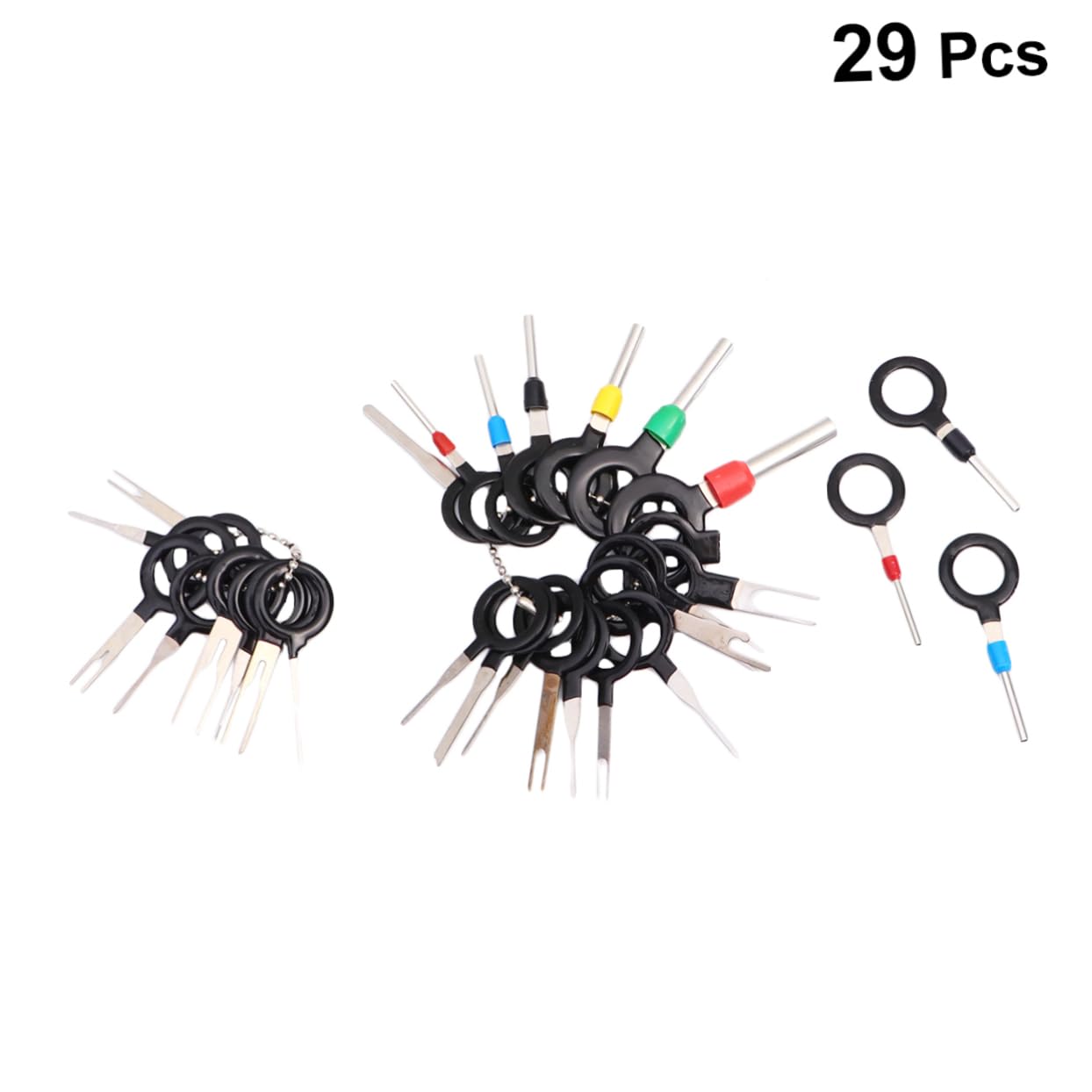 ULTECHNOVO 29Pcs Auto Terminal Extractor Tool Pin Release Wire Harness Connector Picks Durable Design for Safe Removal of Electrical Wiring Pins