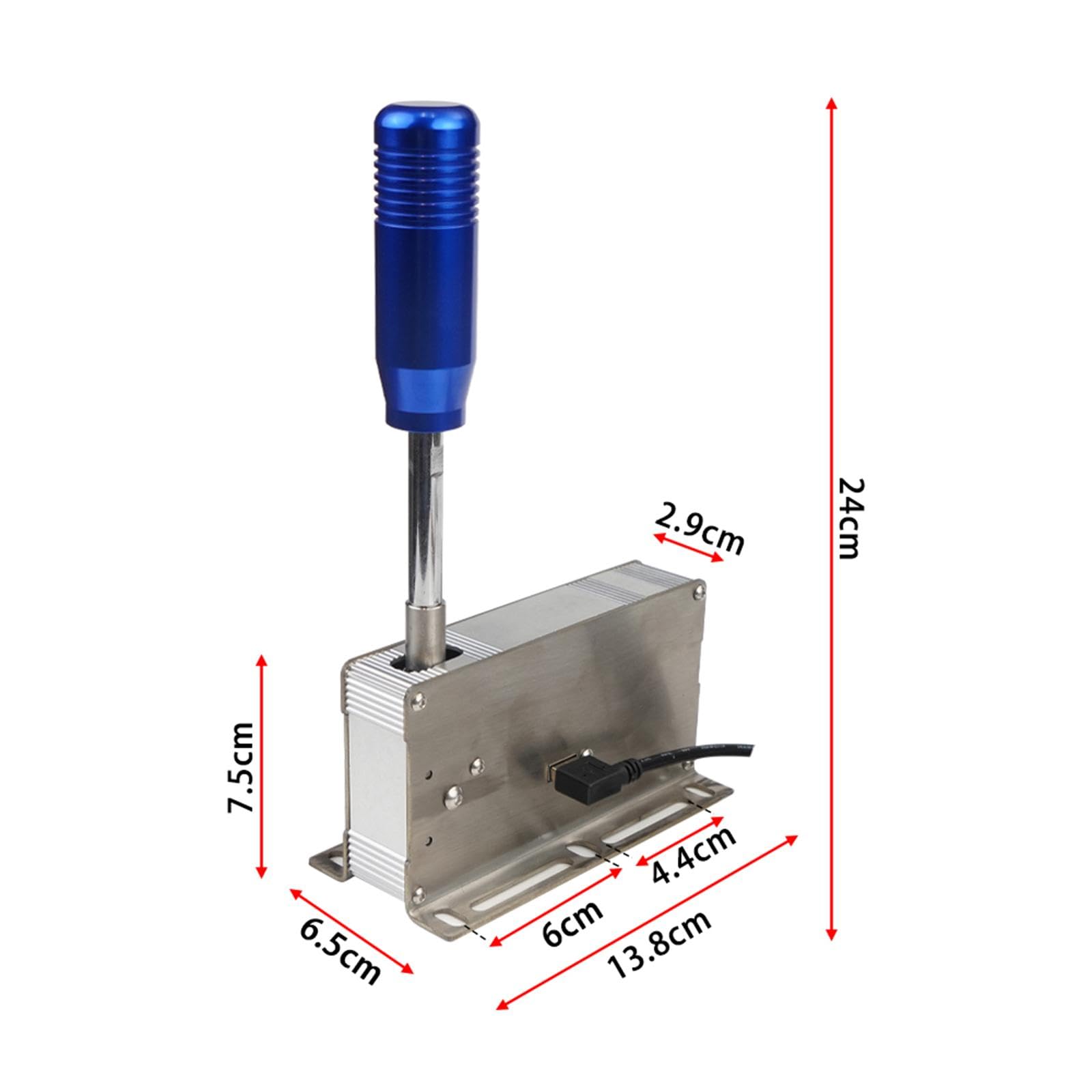 Videogioco con Freno a Mano con Cambio sequenziale USB Plug And Play Cambio Marcia Professionale, Blu