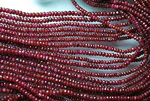 Rubis Longido précieux en rondelles de 2.5-3mm pour créer un cadeau d'anniversaire unique