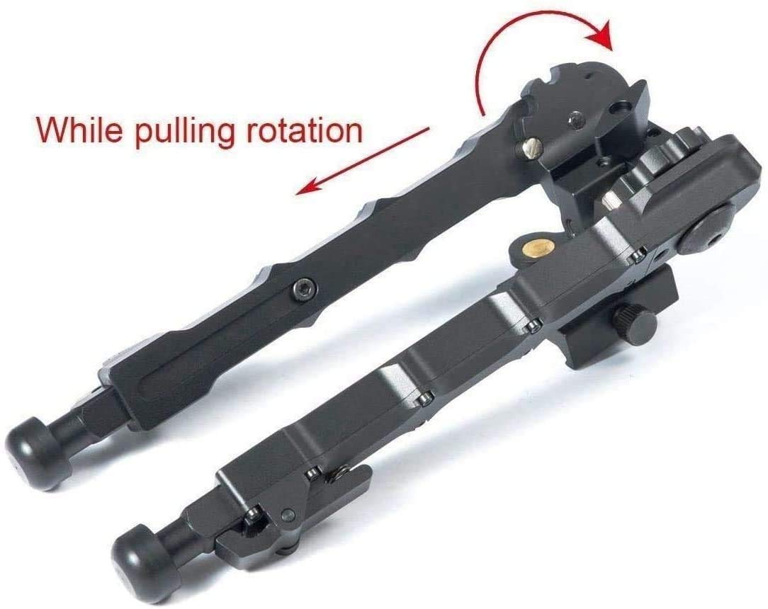 NC Bipied Tactique QD pour extérieur - Noir - 16,5 à 22,9 cm - Stabilité, démontage et réglage Rapides